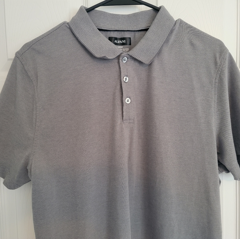 Alfani Grey Polo, Large